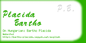 placida bartho business card